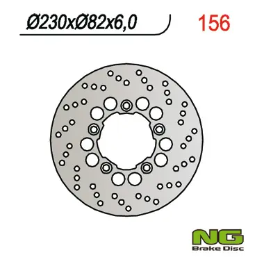 NG zadní brzdový kotouč KAWASAKI ZX6R (95-97), ZX 7R (96-03), ZXR 750 (230X82X6) (NG zadní brzdový kotouč KAWASAKI ZX6R (95-97), ZX 7R (96-03), ZXR)