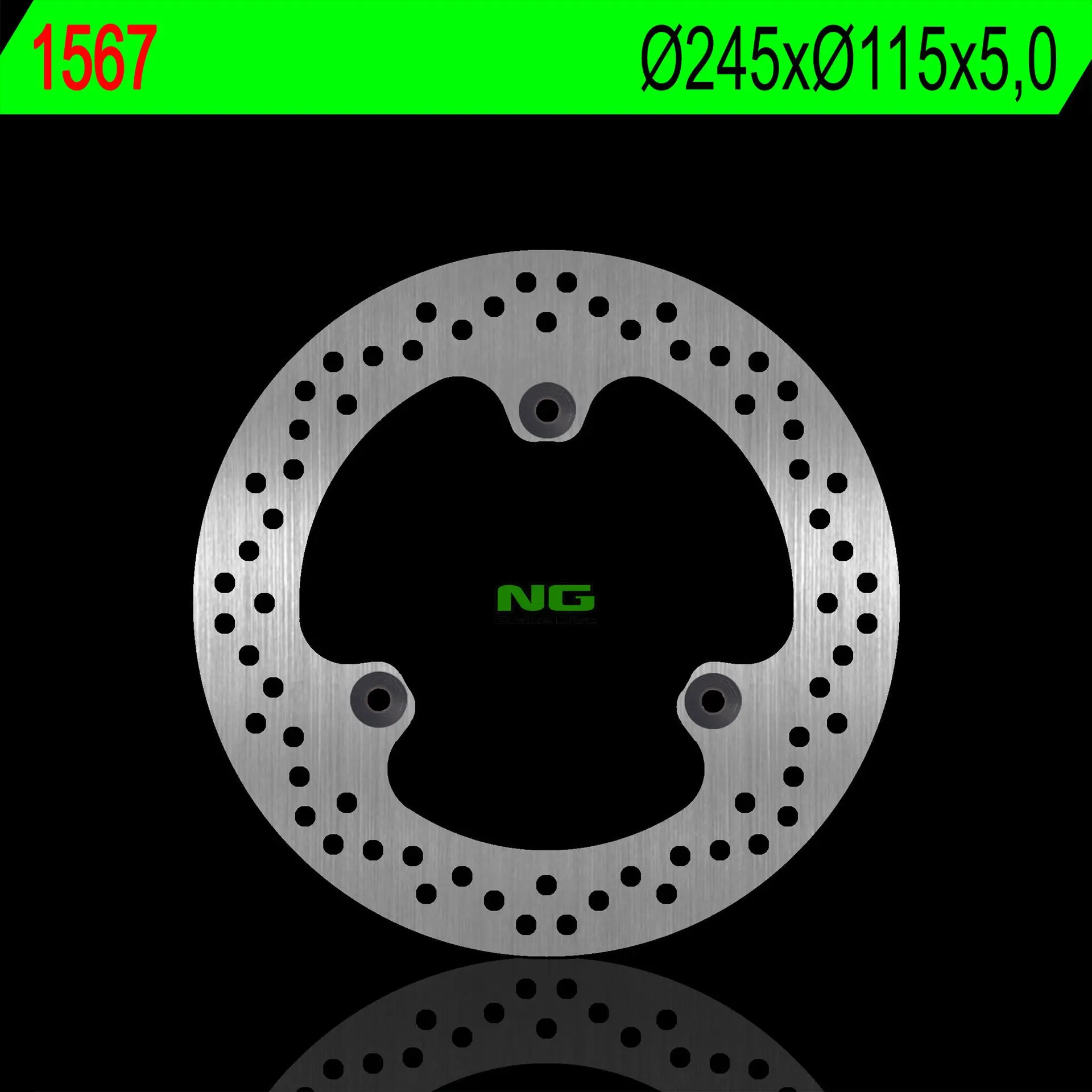NG zadní brzdový kotouč YAMAHA X-MAX 125 10-17, X-MAX 250 10-13 (245X115X5,0mm) (uchycení 3X8,25mm) ( )