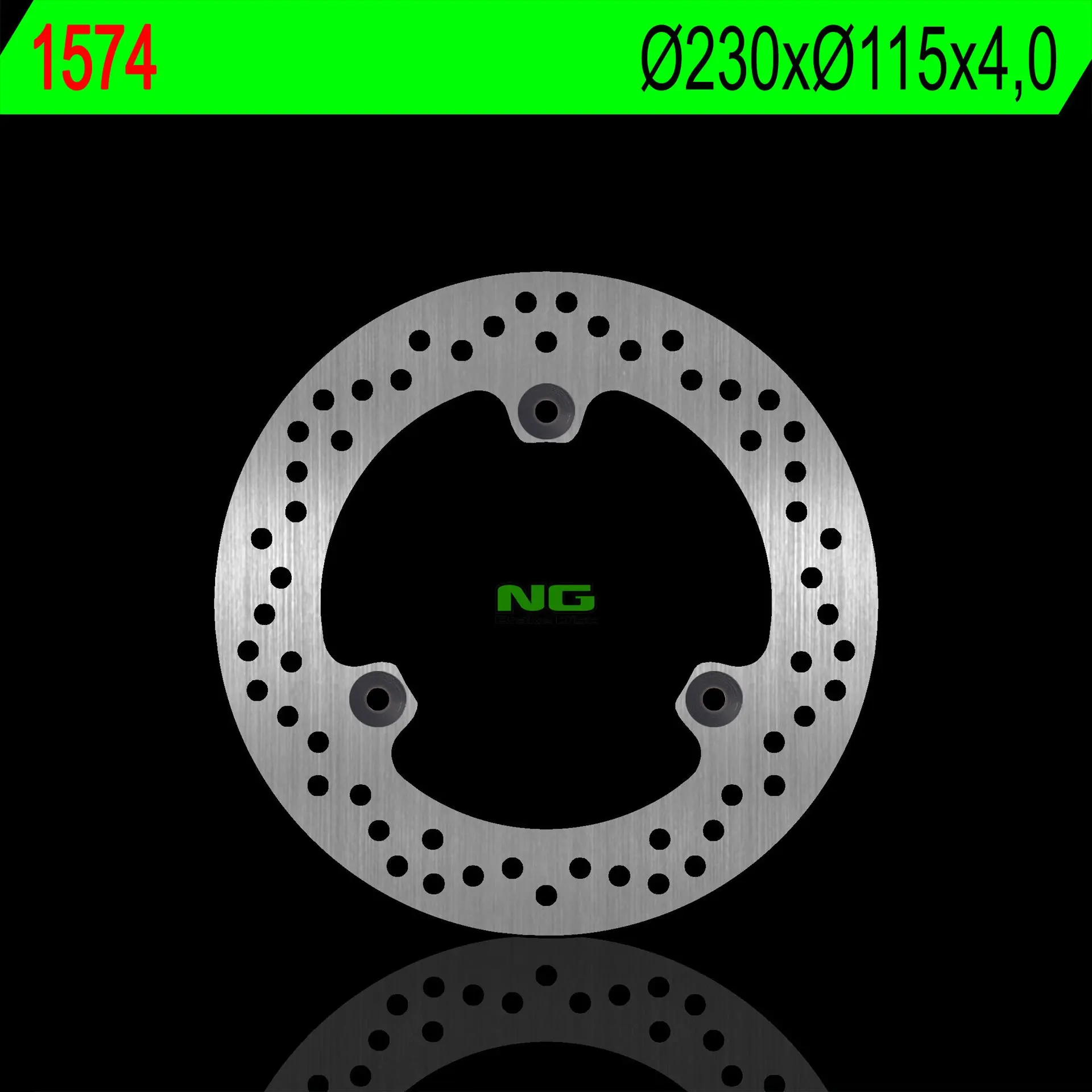 NG přední brzdový kotouč YAMAHA NMAX 125 15-22 (230X120X4,5mm) (3X10,5mm) ( )
