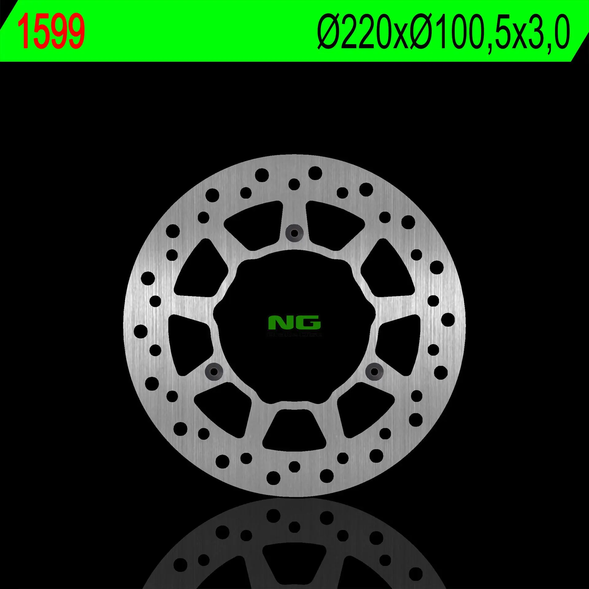 NG přední brzdový kotouč YAMAHA YZ 85 93-23 (220X100,5X3,0mm)(3X6,5mm) (NG přední brzdový kotouč YAMAHA YZ 85 93-23 (220X100,5X3,0mm)(3X6,5mm))