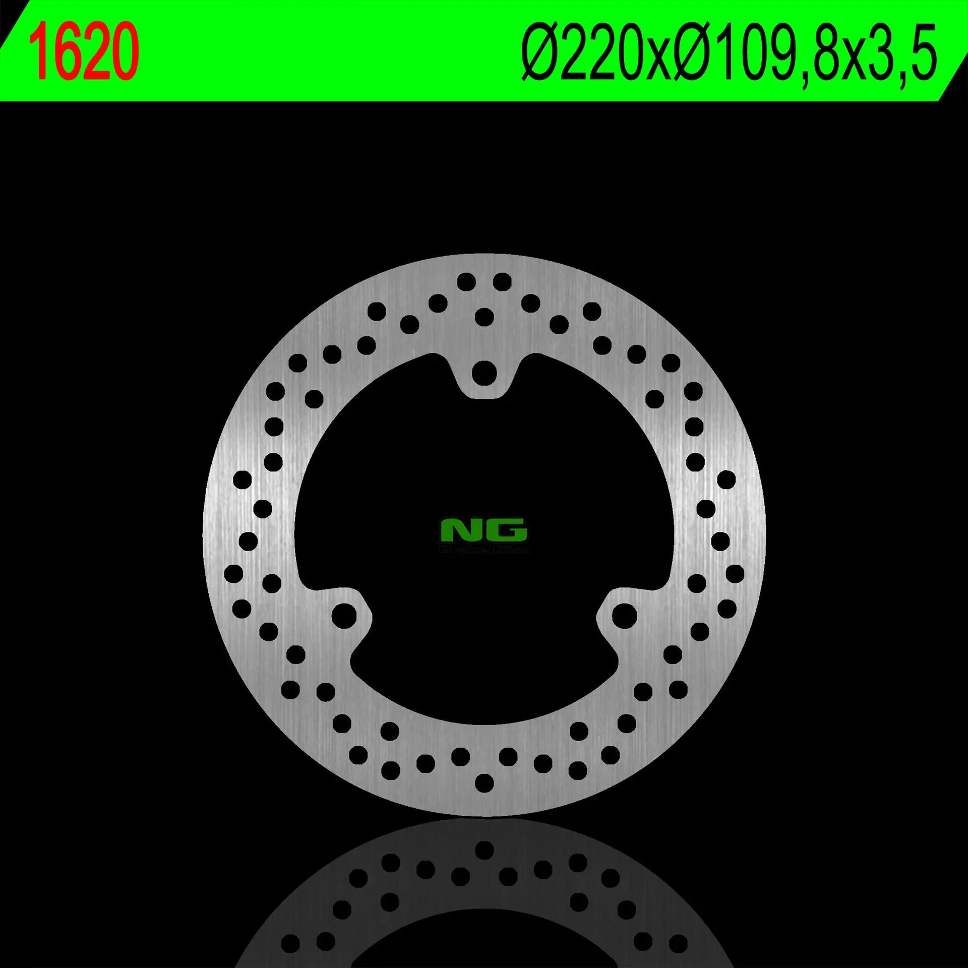 NG přední brzdový kotouč YAMAHA TRICITY/ABS 14-18 (220X109,8X3,5mm) (3X10,5mm) (NG přední brzdový kotouč YAMAHA TRICITY/ABS 14-18 (220X109,8X3,5mm))
