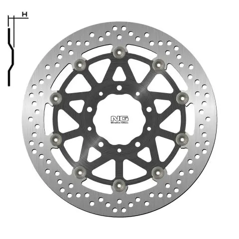 NG přední brzdový kotouč KAWASAKI Z1000/ZZR1400 17-20 (310X80X5,5mm) (5X10,5mm) plovoucí (prostředek hliníkový) (NG přední brzdový kotouč KAWASAKI)