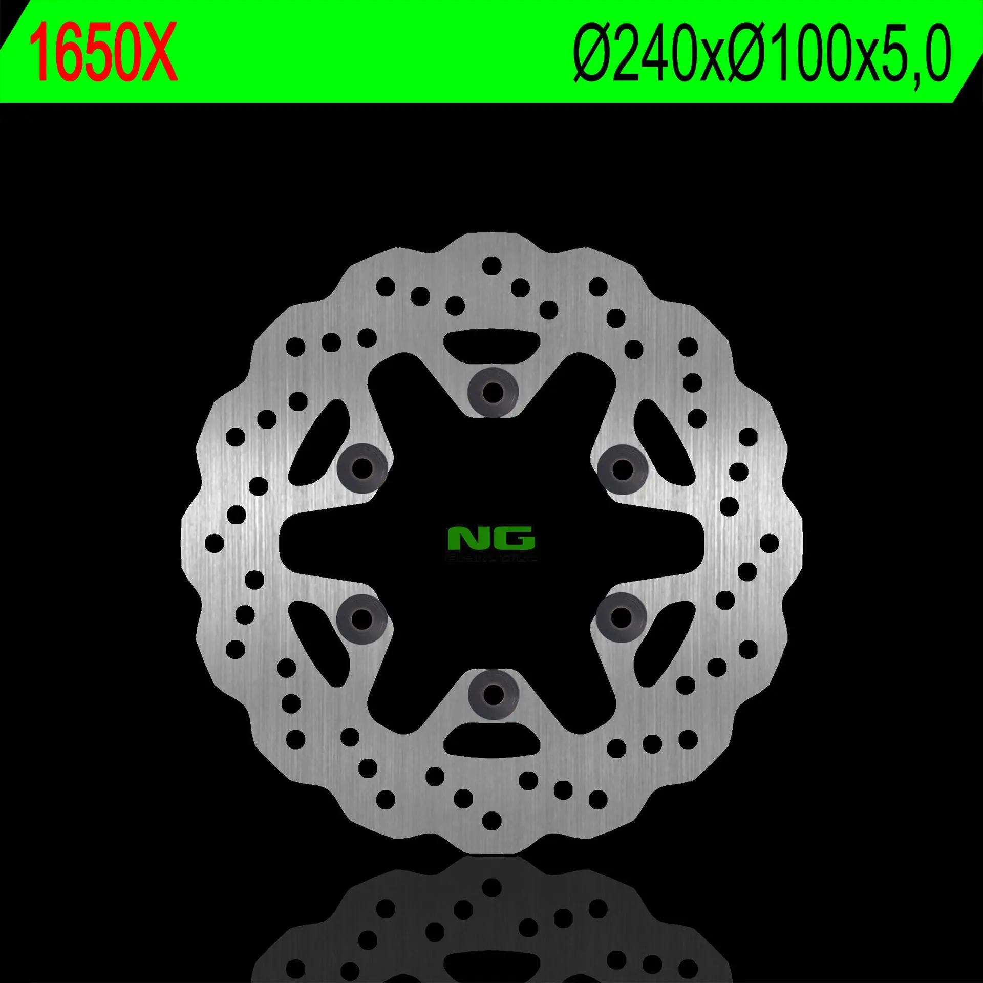 NG zadní brzdový kotouč KAWASAKI KLX 250 09-20, KLX 300 R 20 (240X100X5,0mm) (6X10,50mm) WAVE ( )