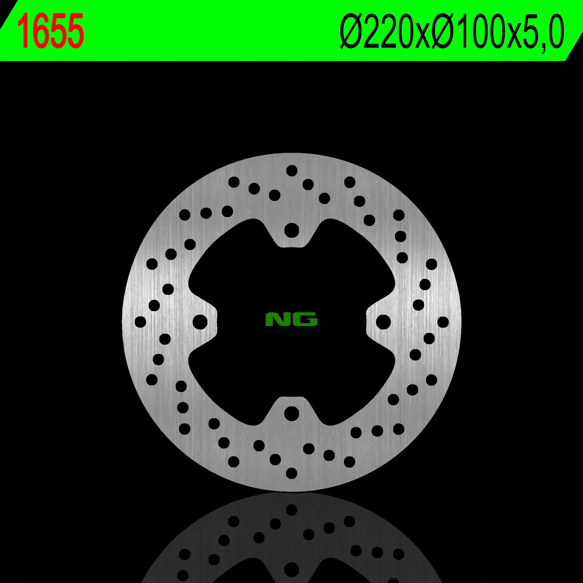 NG zadní brzdový kotouč KAWASAKI ZX 10R 16-24, ZX6R 16-22 (220X100X5,0mm) (4X10,5mm) (NG zadní brzdový kotouč KAWASAKI ZX 10R 16-24, ZX6R 16-22)