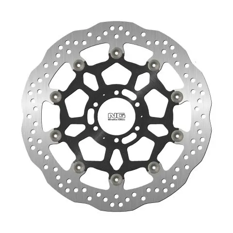 NG brzdový kotouč přední APRILIA DROSODURO/SHIVER 900 17-20, DUCATI ST4 03, MOTO GUZZI V7 17-20 (320X64X5mm) (6X8,5mm) WAVE plovoucí (střed hliníkový)