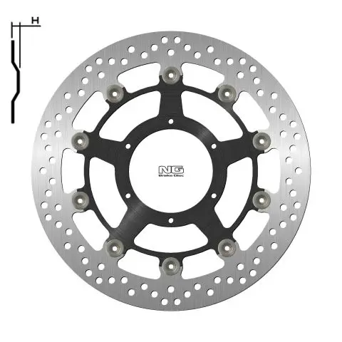 NG brzdový kotouč přední HONDA CBR1000RR 08-09 (310X94X5mm) (6X6,5mm) plovoucí (střed hliníkový) (NG brzdový kotouč přední HONDA CBR1000RR 08-09)