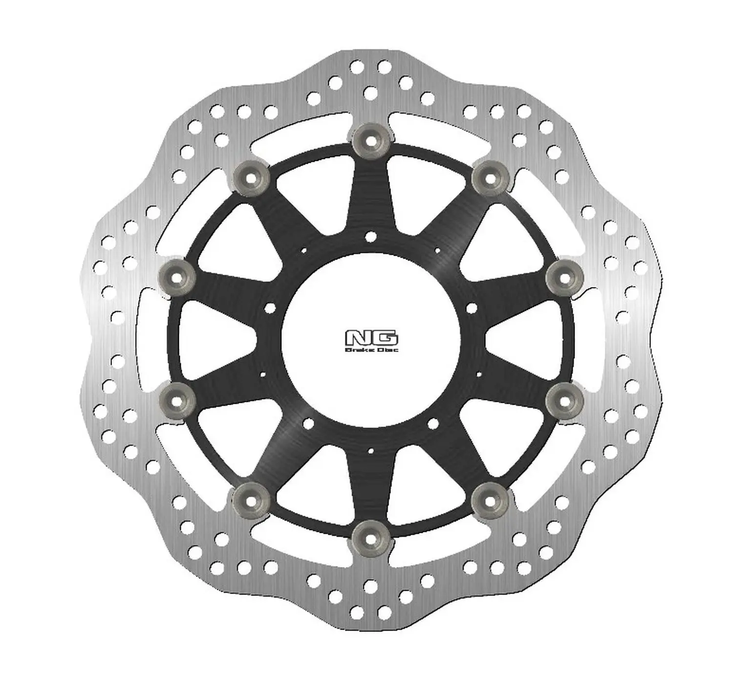 NG přední brzdový kotouč HONDA VFR800F/VFR800X 19-20 (verze bez ABS) (310X94X4,5mm) (5X6,5mm) WAVE plovoucí (střed hliníkový) - výstavní - stopy po