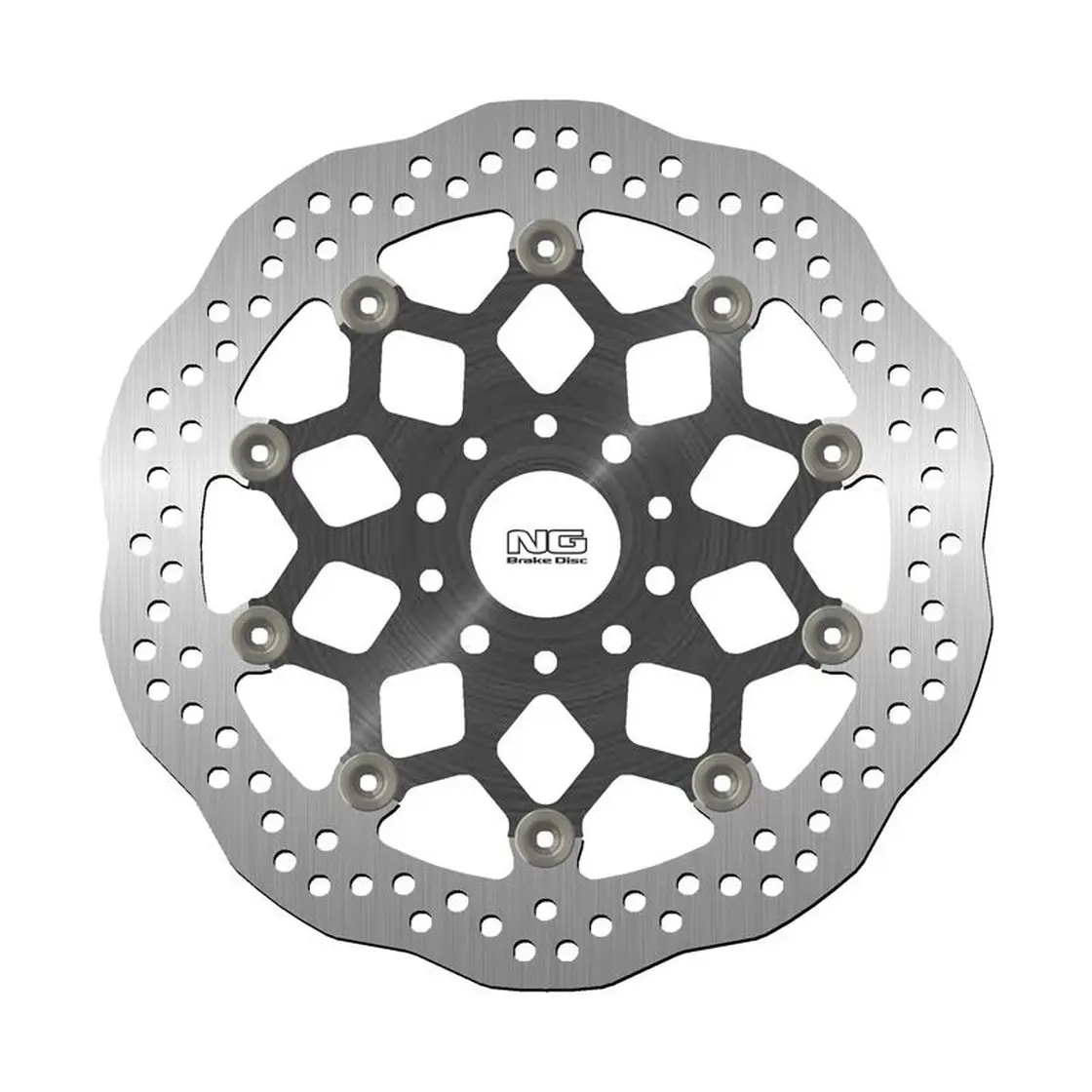 NG přední brzdový kotouč KTM DUKE 890 R ABS 20-22 (320X52X5mm) (5 otvorů) plovoucí (prostředek hliníkový) WAVE (NG přední brzdový kotouč KTM DUKE 890)