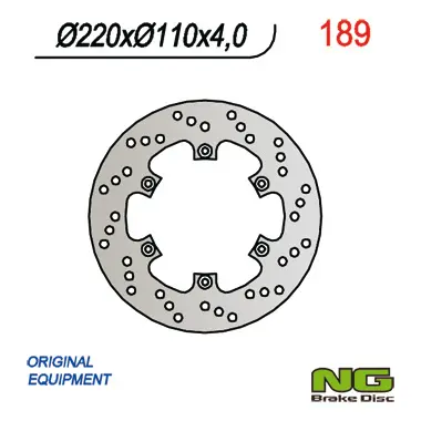 NG brzdový kotouč zadní APRILIA 50 RX 92-05, PEGASO 50, BETA 200/350/400 (220X110X4) (NG brzdový kotouč zadní APRILIA 50 RX 92-05, PEGASO 50, BETA)