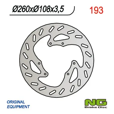 NG přední brzdový kotouč DERBI 50/125, GAS GAS 125-450 (260X108X3,5) ( )