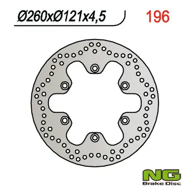 NG přední brzdový kotouč SUZUKI AN 250/400 (98-02) (260X121X4,5) (NG přední brzdový kotouč SUZUKI AN 250/400 (98-02) (260X121X4,5))