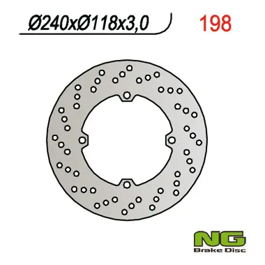 NG přední brzdový kotouč HONDA CR 125/250 (89) (240X118X3) (NG přední brzdový kotouč HONDA CR 125/250 (89) (240X118X3))