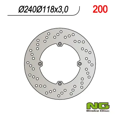 NG přední brzdový kotouč HONDA XL 600R (83-87), CR 125 (85-88), CR 500 (88) (240X118X3) (NG přední brzdový kotouč HONDA XL 600R (83-87), CR 125)