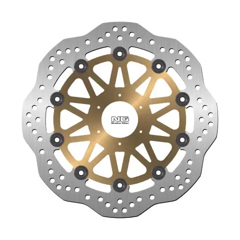 NG přední brzdový kotouč HONDA CBR600 95-98, CBR900/929 93-97 (296X58X4mm) (6X6,5mm) WAVE plovoucí (zlatý prostředek) (NG přední brzdový kotouč HONDA)