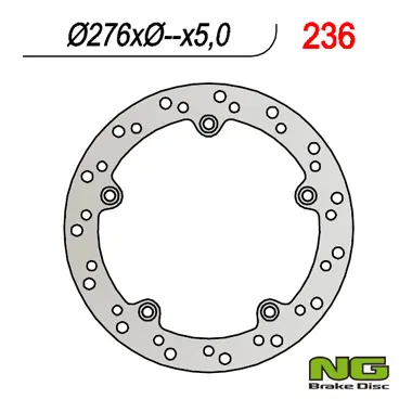 NG brzdový kotouč zadní BMW R 850/1100/1150/1200 (276X-X5) (5X10,5mm) (NG brzdový kotouč zadní BMW R 850/1100/1150/1200 (276X-X5) (5X10,5mm))