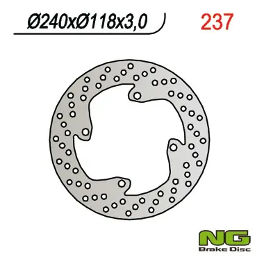 NG přední brzdový kotouč HONDA CR 250R 91, CR 500 87-91 (240X118X3) (NG přední brzdový kotouč HONDA CR 250R 91, CR 500 87-91 (240X118X3))