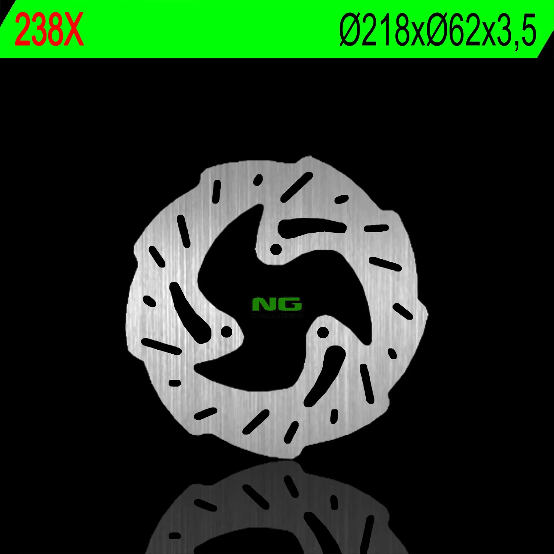 NG brzdový kotouč zadní DERBI 50/125, GAS GAS 125/450 (218X62X3,5mm) (3X10,5mm) WAVE (NG brzdový kotouč zadní DERBI 50/125, GAS GAS 125/450)