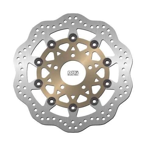 NG přední brzdový kotouč SUZUKI GSF600 95-04, GSXF600/750 89-03 (290X64X4,5mm) (5X10,5mm) WAVE plovoucí (zlatý prostředek) (NG přední brzdový kotouč)