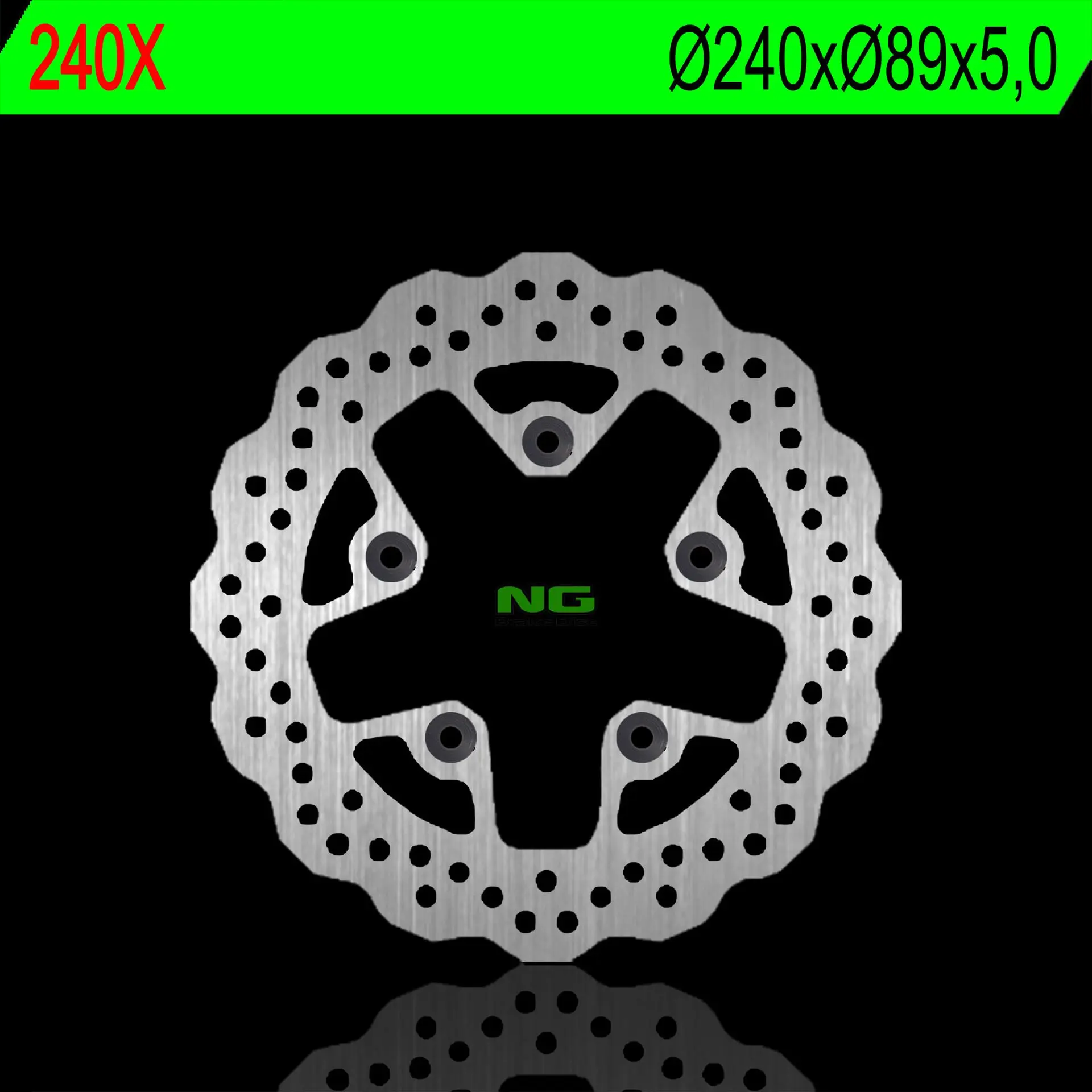 NG brzdový kotouč zadní SUZUKI GSXR1300 99-07, GSXF, GSF 600/650/1200 , SV 650 99-02, KYMCO 125/200/300 08-17 (240X89X5,0mm) (5X10,5mm) WAVE (NG)