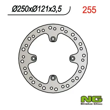 NG přední brzdový kotouč SUZUKI DR 350 (91-99) (250X121X3,5) (NG přední brzdový kotouč SUZUKI DR 350 (91-99) (250X121X3,5))