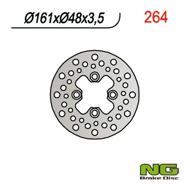 NG přední brzdový kotouč YAMAHA YFM 125/250/350/600/650/700, YFZ 350/450 87-15, YFS 200 BLASTER 88-07 (161X48X3,5) (NG přední brzdový kotouč YAMAHA)