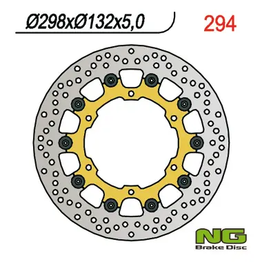 NG přední brzdový kotouč YAMAHA YZF R6 99-02, YZF R1 98-03, FZS 1000 01-05, FJR 01, XJR 1300 03-17, XVZ 1300, XV 1600/1700/1900 (298X132X5) (6X8,5)