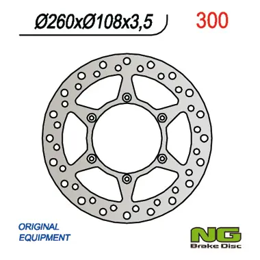 NG přední brzdový kotouč GAS GAS 125 94-99 (260X108X3,5) (NG přední brzdový kotouč GAS GAS 125 94-99 (260X108X3,5))