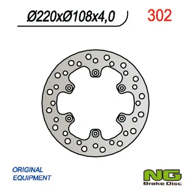 NG brzdový kotouč zadní GAS GAS 94-99 (220X108X4 / 3,5 / 4) (NG brzdový kotouč zadní GAS GAS 94-99 (220X108X4 / 3,5 / 4))