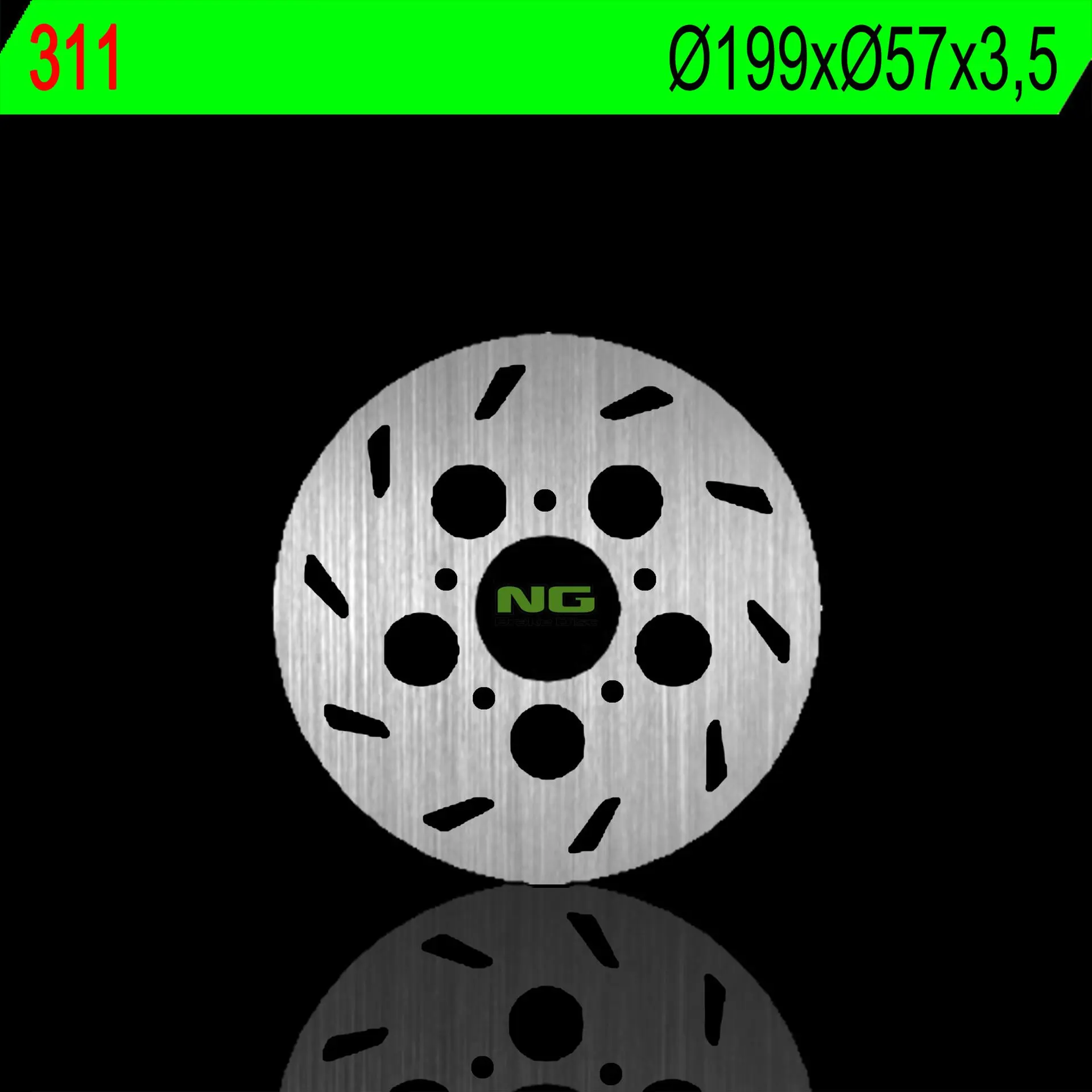 NG brzdový kotouč zadní RIEJU 50RS 1 97-01 (199X57X3,5mm) (5X6,5mm) (NG brzdový kotouč zadní RIEJU 50RS 1 97-01 (199X57X3,5mm) (5X6,5mm))
