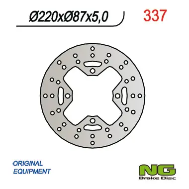 NG brzdový kotouč zadní CAGIVA RAPTOR 650/1000 (220X87X5) (4X10,5mm) (NG brzdový kotouč zadní CAGIVA RAPTOR 650/1000 (220X87X5) (4X10,5mm))