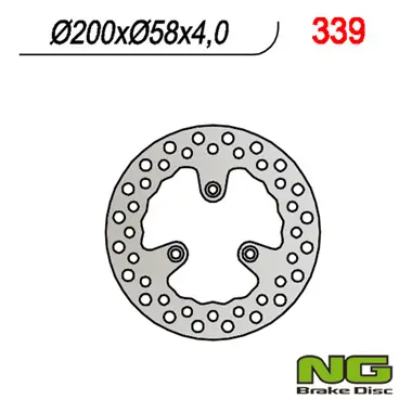 NG brzdový kotouč přední MALAGUTI 50 CIAK/F12 (200X58X4) (NG brzdový kotouč přední MALAGUTI 50 CIAK/F12 (200X58X4))