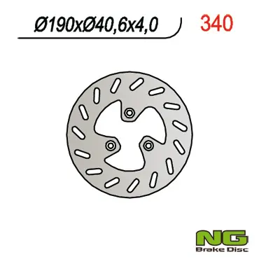 NG brzdový kotouč přední PGO 50/110/125/150 (190X40,6X4) (NG brzdový kotouč přední PGO 50/110/125/150 (190X40,6X4))
