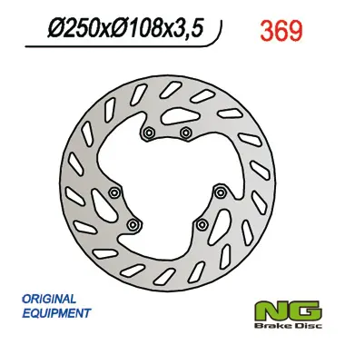 NG brzdový kotouč přední HM 50 CRE BAJA/SIX 01-06 (průměr 250mm) (250X108X3,5) (NG brzdový kotouč přední HM 50 CRE BAJA/SIX 01-06 (průměr 250mm))