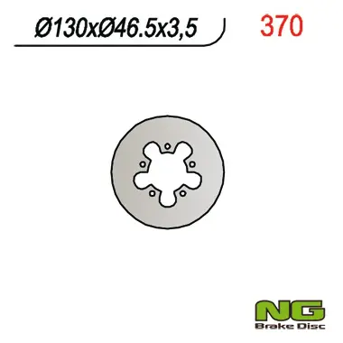 NG brzdový kotouč zadní GAS GAS TXT 125-321 (130X46X3,5) (NG brzdový kotouč zadní GAS GAS TXT 125-321 (130X46X3,5))