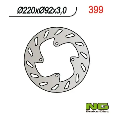 NG brzdový kotouč přední YAMAHA TTR 125 00-03, TTR R LWE/LEM 18-21, DT 50LC 98- (220X92X3) (NG brzdový kotouč přední YAMAHA TTR 125 00-03, TTR R)