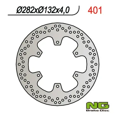 NG brzdový kotouč přední YAMAHA TZR 50, T-MAX 500, TZR 50`00-05, XP 500 T-MAX`01-03 (282X132X4) (NG brzdový kotouč přední YAMAHA TZR 50, T-MAX 500,)