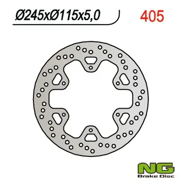 NG brzdový kotouč zadní YAMAHA XTZ 750 (92-95) (245X115X5) (NG brzdový kotouč zadní YAMAHA XTZ 750 (92-95) (245X115X5))