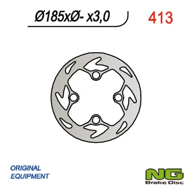 NG brzdový kotouč přední GAS GAS 125/200/250 TXT (185X-X3) (NG brzdový kotouč přední GAS GAS 125/200/250 TXT (185X-X3))