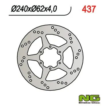 NG brzdový kotouč přední HONDA CRM 125 90-99 (240X62X4) (6X10,5mm) (NG brzdový kotouč přední HONDA CRM 125 90-99 (240X62X4) (6X10,5mm))