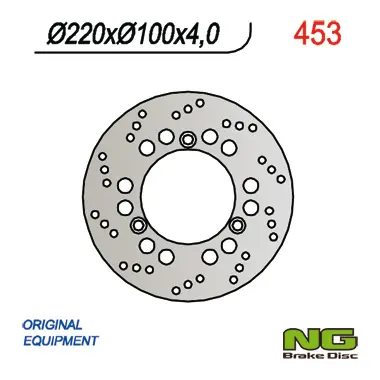 NG brzdový kotouč přední SUZUKI BURGMAN 125/250 02-05 (220X100X4) 3 otvory průměr 10,5 (NG brzdový kotouč přední SUZUKI BURGMAN 125/250 02-05)