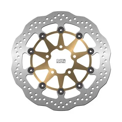 NG přední brzdový kotouč SUZUKI GSX1400 02-07, GSXR600/750 96-03, GSXR1300 99-07, TL1000 97-03 (320X69X5mm) (5X10,5mm) WAVE plovoucí (zlatý