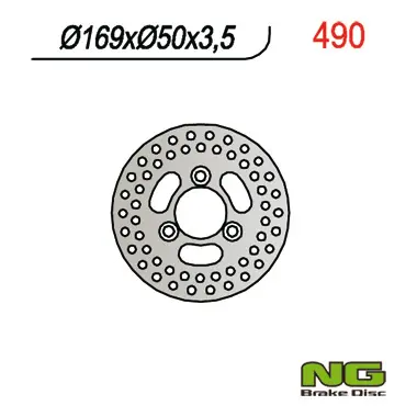 NG přední brzdový kotouč KAWASAKI KSF 250 96-01, KEF 300 01-02 (169X50X3,5) (NG přední brzdový kotouč KAWASAKI KSF 250 96-01, KEF 300 01-02)