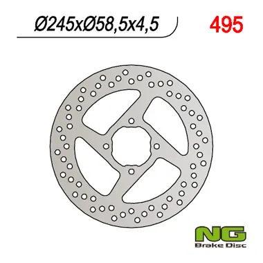 NG zadní brzdový kotouč YAMAHA YFM 350 WARRIOR 00-03 (245X58,5X4,5) (NG zadní brzdový kotouč YAMAHA YFM 350 WARRIOR 00-03 (245X58,5X4,5))
