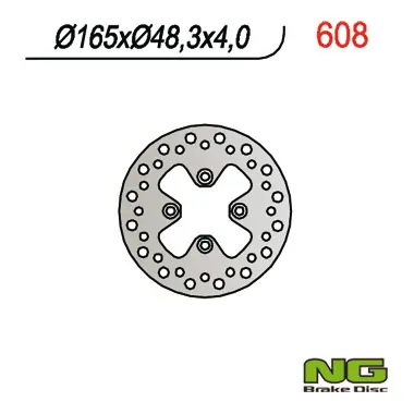 NG přední brzdový kotouč CAN-AM / BOMBARDIER DS 650 (00-06) (165X48X4) (NG přední brzdový kotouč CAN-AM / BOMBARDIER DS 650 (00-06) (165X48X4))