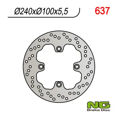NG zadní brzdový kotouč KAWASAKI ZZR 600 93-03, ZR7 98-03, ZR 550 (240X100X5,5) (NG zadní brzdový kotouč KAWASAKI ZZR 600 93-03, ZR7 98-03, ZR 550)