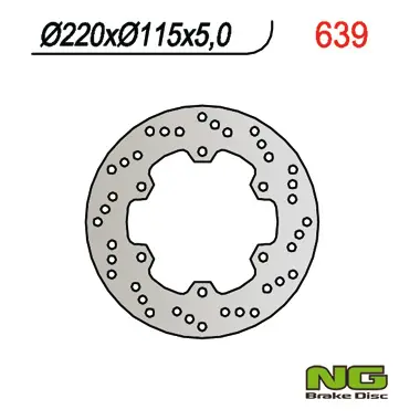 NG zadní brzdový kotouč YAMAHA R6 99-02, R1 98-03 (220X115X5) (NG zadní brzdový kotouč YAMAHA R6 99-02, R1 98-03 (220X115X5))