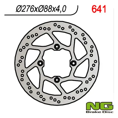 NG přední brzdový kotouč HONDA XL 125 V VARADERO 01-13 (276X88X4) (4X10,5mm) (NG přední brzdový kotouč HONDA XL 125 V VARADERO 01-13 (276X88X4))