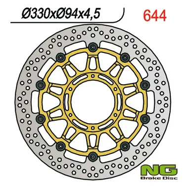 NG přední brzdový kotouč HONDA CBR 900/929/954 RR 00-03 (330X94X4,5) plovoucí (NG přední brzdový kotouč HONDA CBR 900/929/954 RR 00-03 (330X94X4,5))