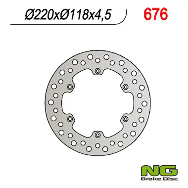 NG zadní brzdový kotouč SUZUKI RM 125/250 (88-98), DRZ 400 (220X118X4,5) (NG zadní brzdový kotouč SUZUKI RM 125/250 (88-98), DRZ 400 (220X118X4,5))