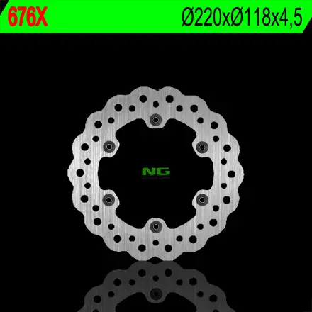 NG brzdový kotouč zadní SUZUKI RM 125/250 (88-98), DRZ 400 (220X118X4,5) WAVE (6X6,5mm) (NG brzdový kotouč zadní SUZUKI RM 125/250 (88-98), DRZ 400)